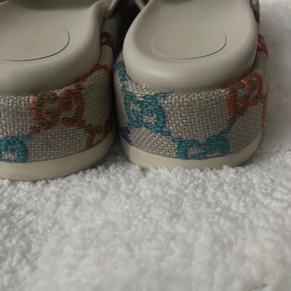 Psychedelic Multicolor Gucci Platform Sandals - Picture 6 of 6